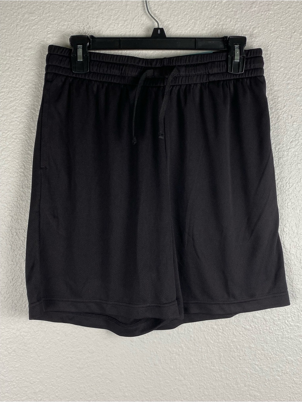NWT Tek Gear black Mesh athletic shorts with pockets and a drawstring Men size M